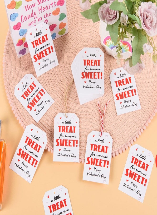 MoDooris 200 Pack Valentine’s Day Gift Tags Valentine Treat Sweet Paper Hanging Tags with Red White String & Jute Twine, Heart Gift Wrapping Supplies for Party Favors, Treat Bags, Gifts - Image 4